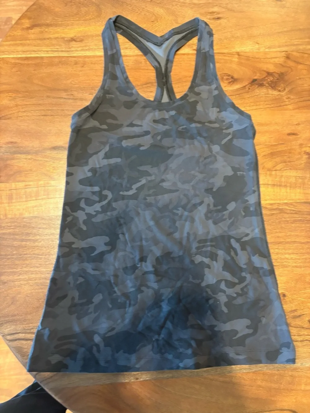lululemon athletica Black and Dark Gray Camo Tank Top